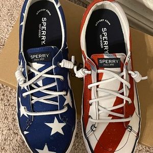 NIB Sperry USA Stars & Stripes Sneakers. Sold out online! Brand new comes w box